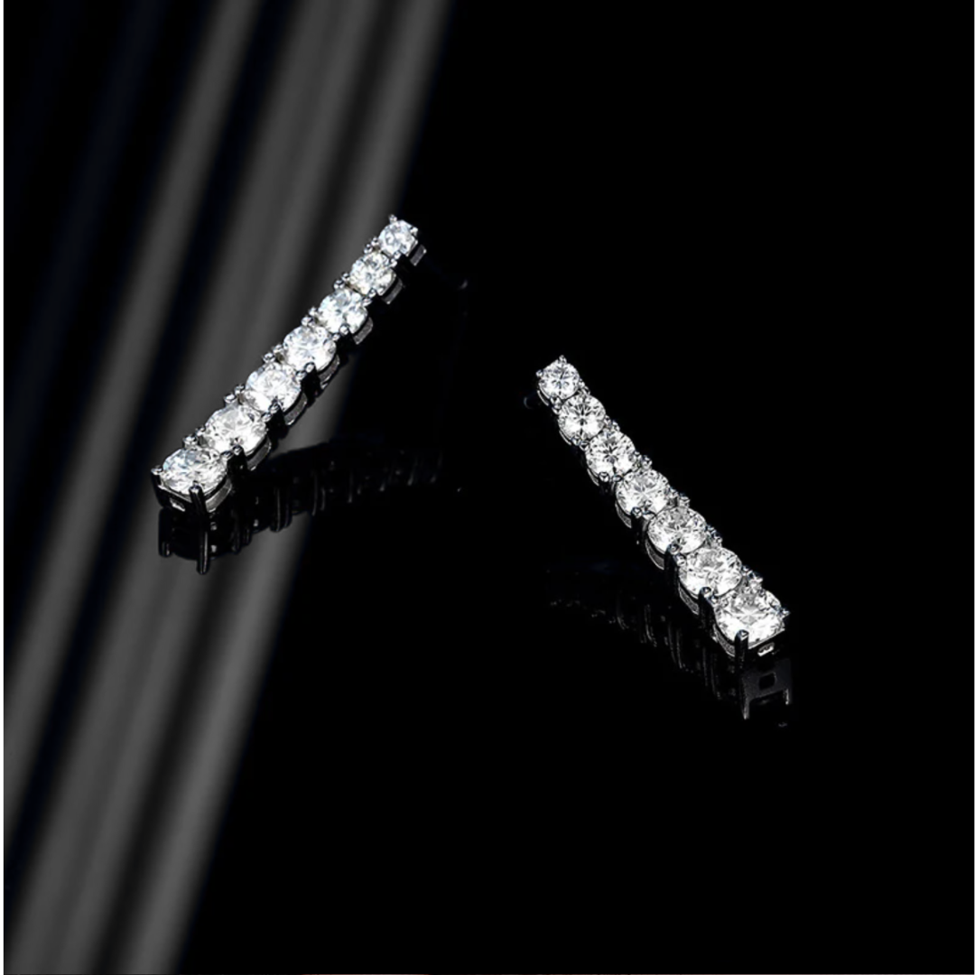 Stairway to Sparkle Full Moissanite Earrings