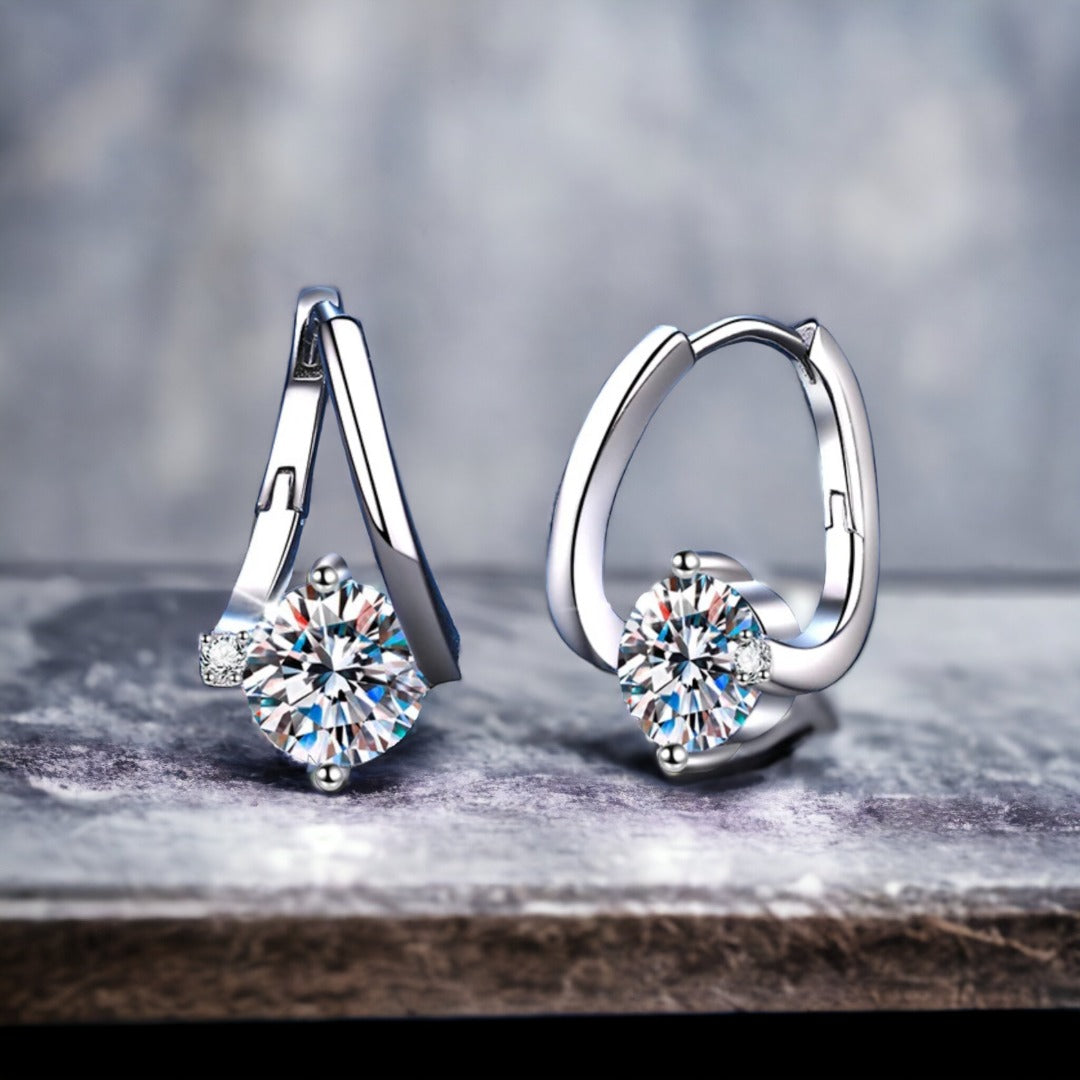 Valeria 1 Carat Moissanite Diamond Earrings