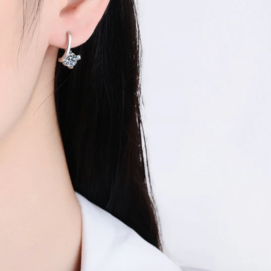 Valeria 1 Carat Moissanite Diamond Earrings