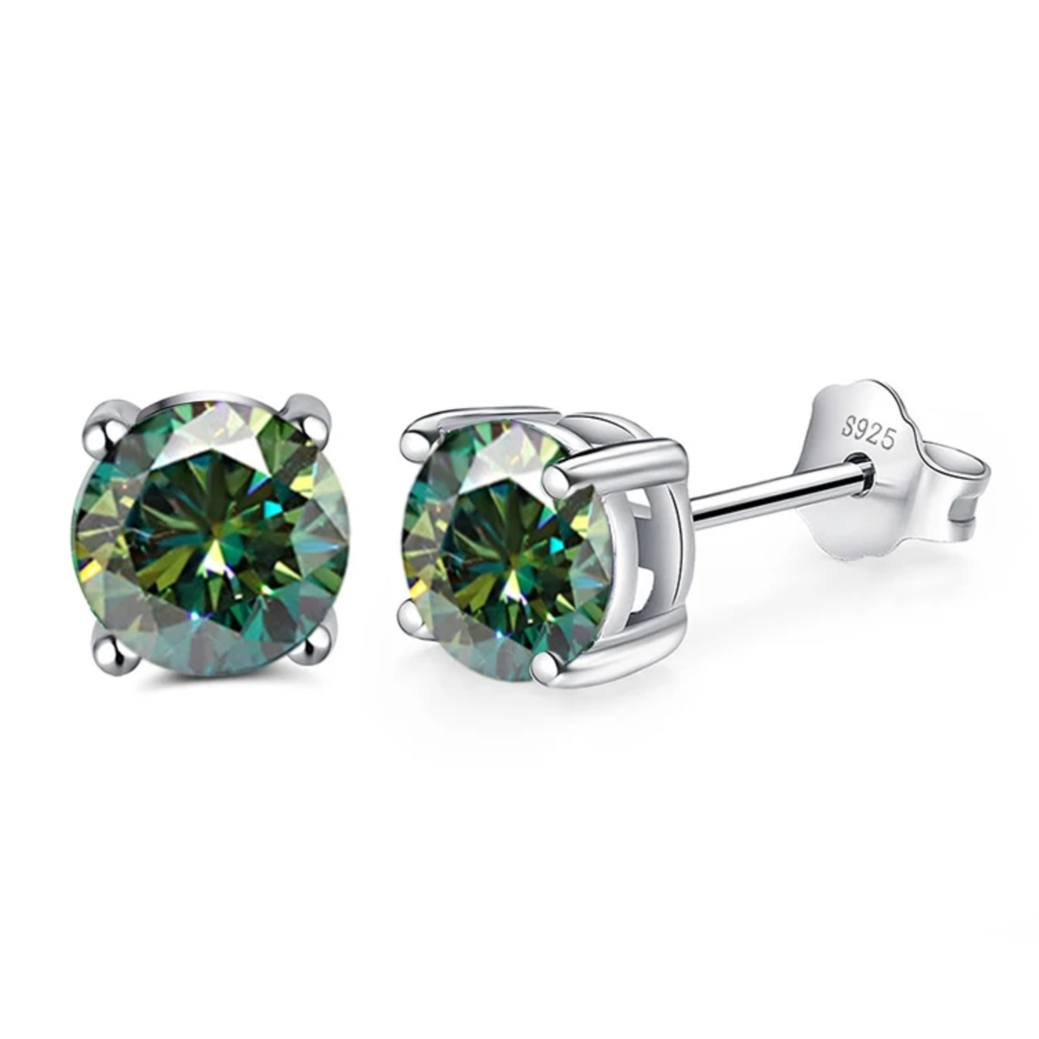 VivaLux Colorful Brilliance Moissanite Studs Earrings