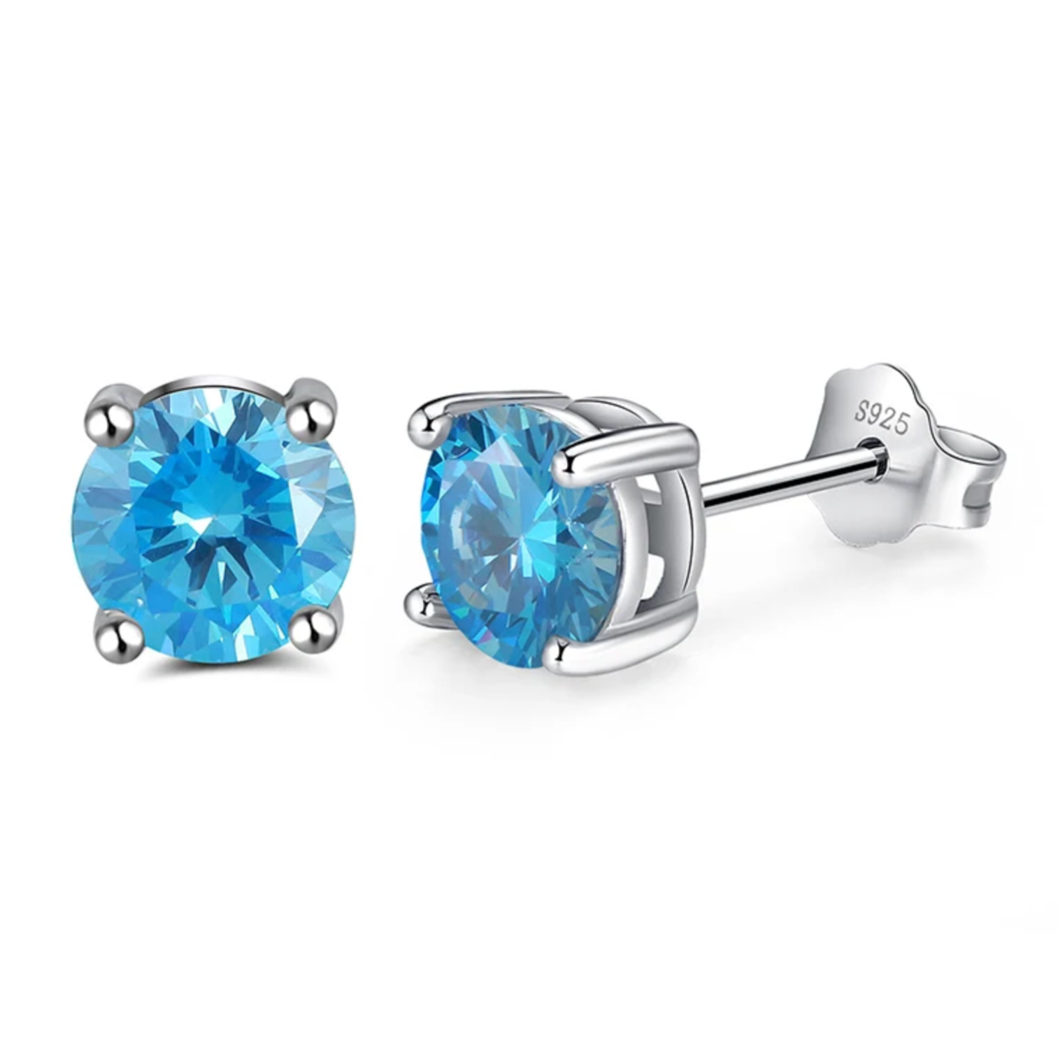 VivaLux Colorful Brilliance Moissanite Studs Earrings