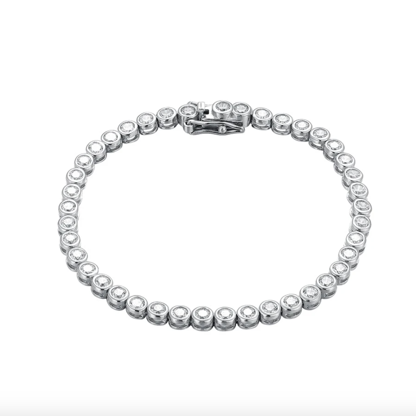 Mirage Full Round Moissanite Tennis 18K Gold Plated Bracelet