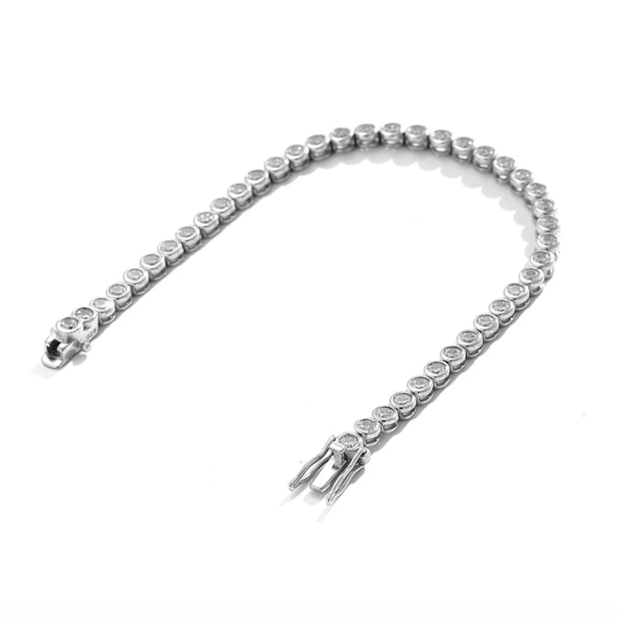 Mirage Full Round Moissanite Tennis 18K Gold Plated Bracelet