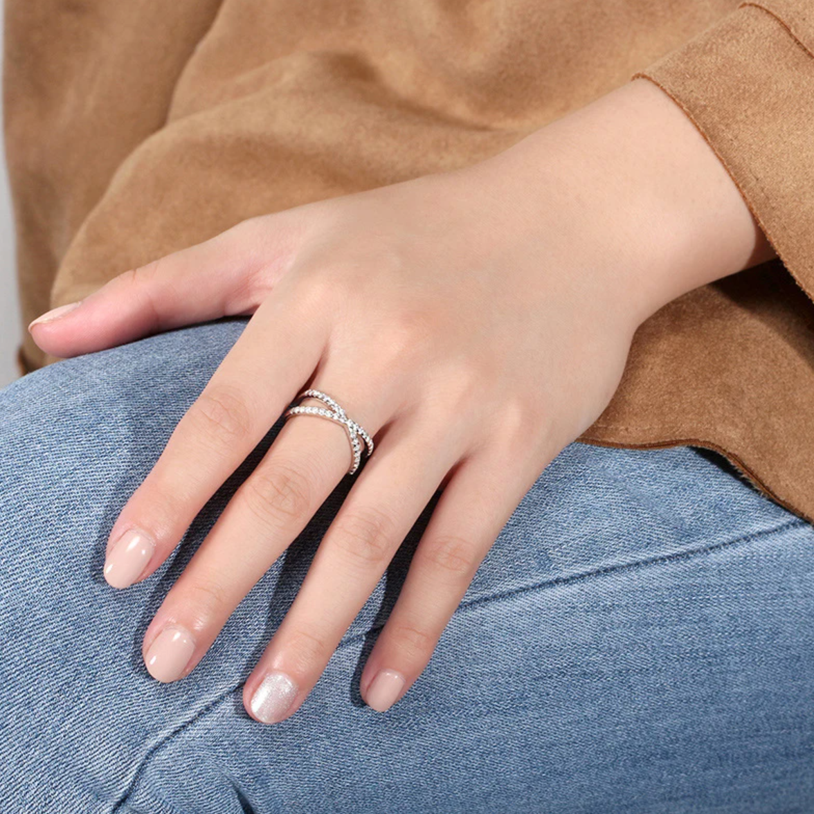 Melody Half Eternity Moissanite Ring