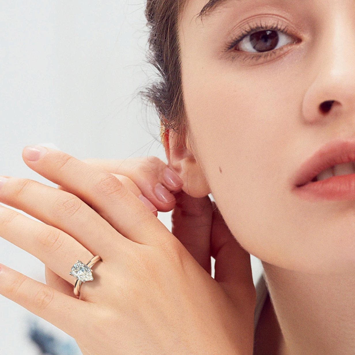 Regalia 2 Carat Pear Cut Moissanite Ring