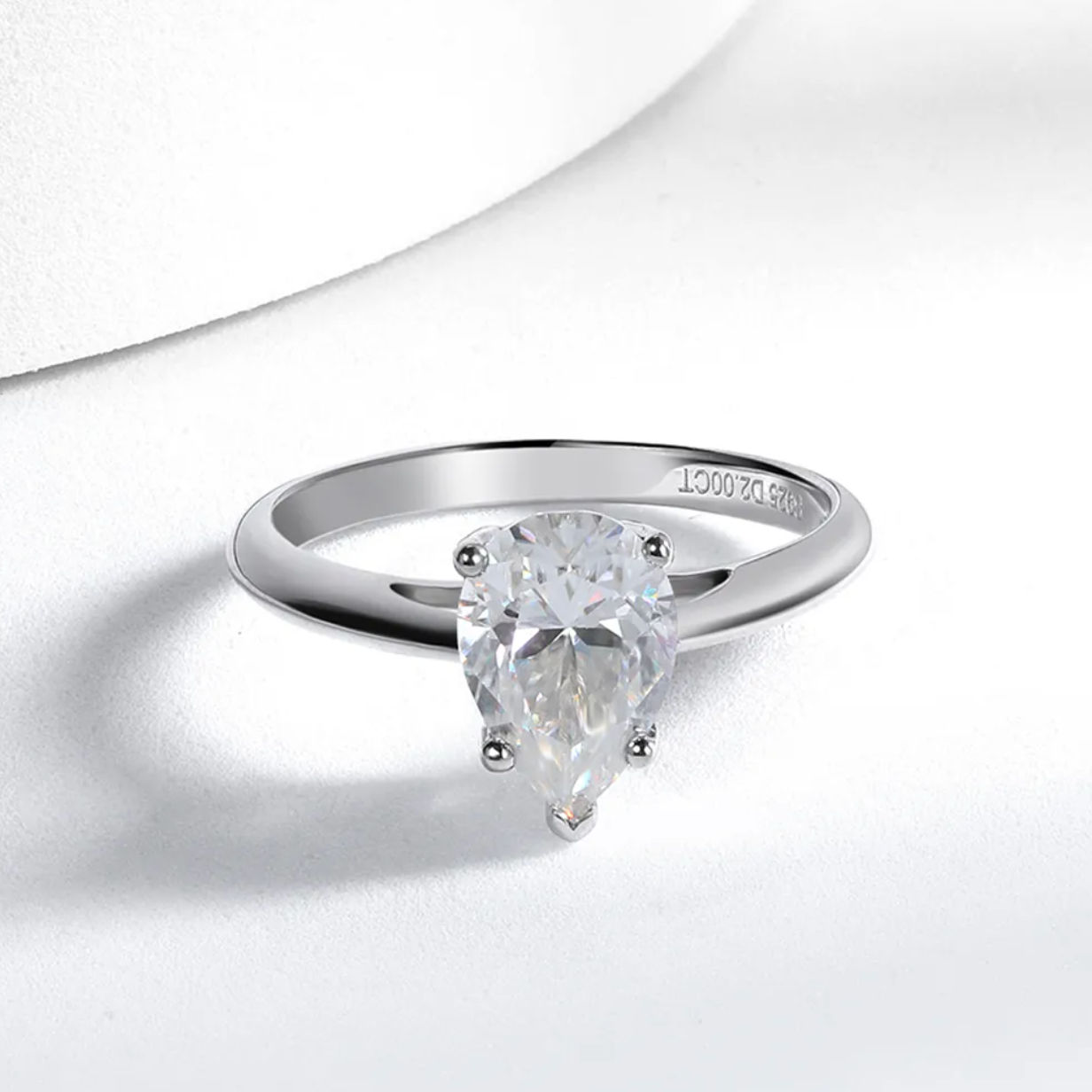 Regalia 2 Carat Pear Cut Moissanite Ring