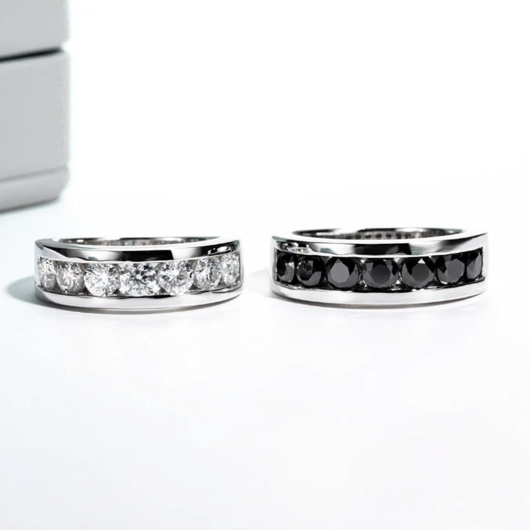 Stalwart Moissanite Gold Plated Silver Diamond Ring