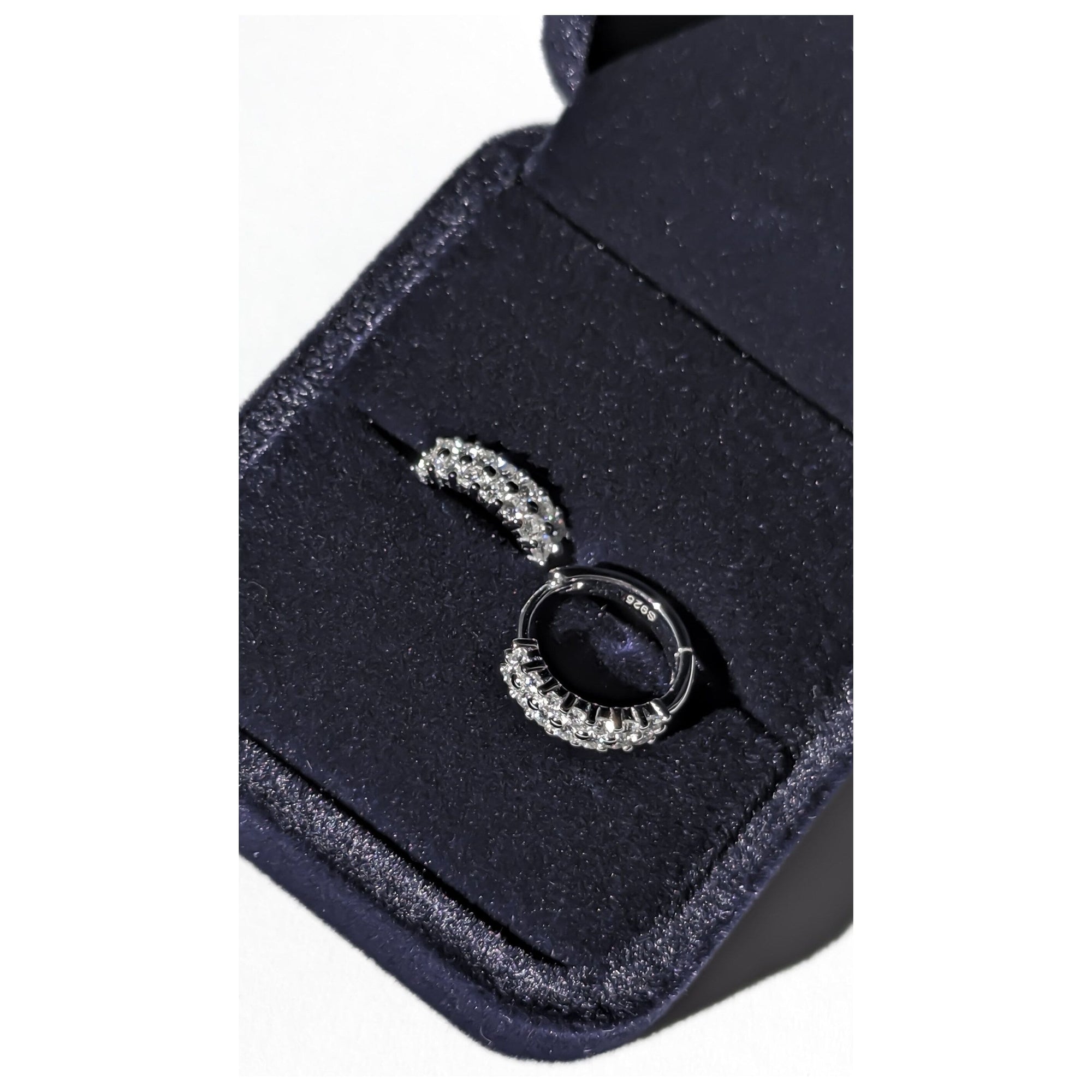 Lysandra 18K White Gold Plated Moissanite Hoop Earrings