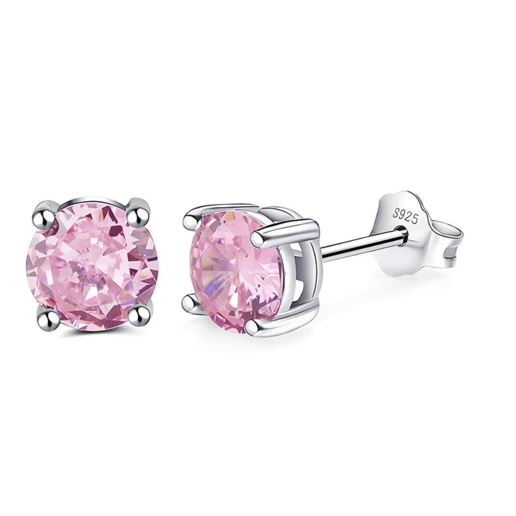 VivaLux Colorful Brilliance Moissanite Studs Earrings