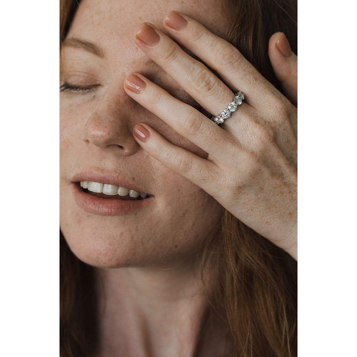 Elysian 14K White Gold Moissanite Band Ring 5cttw
