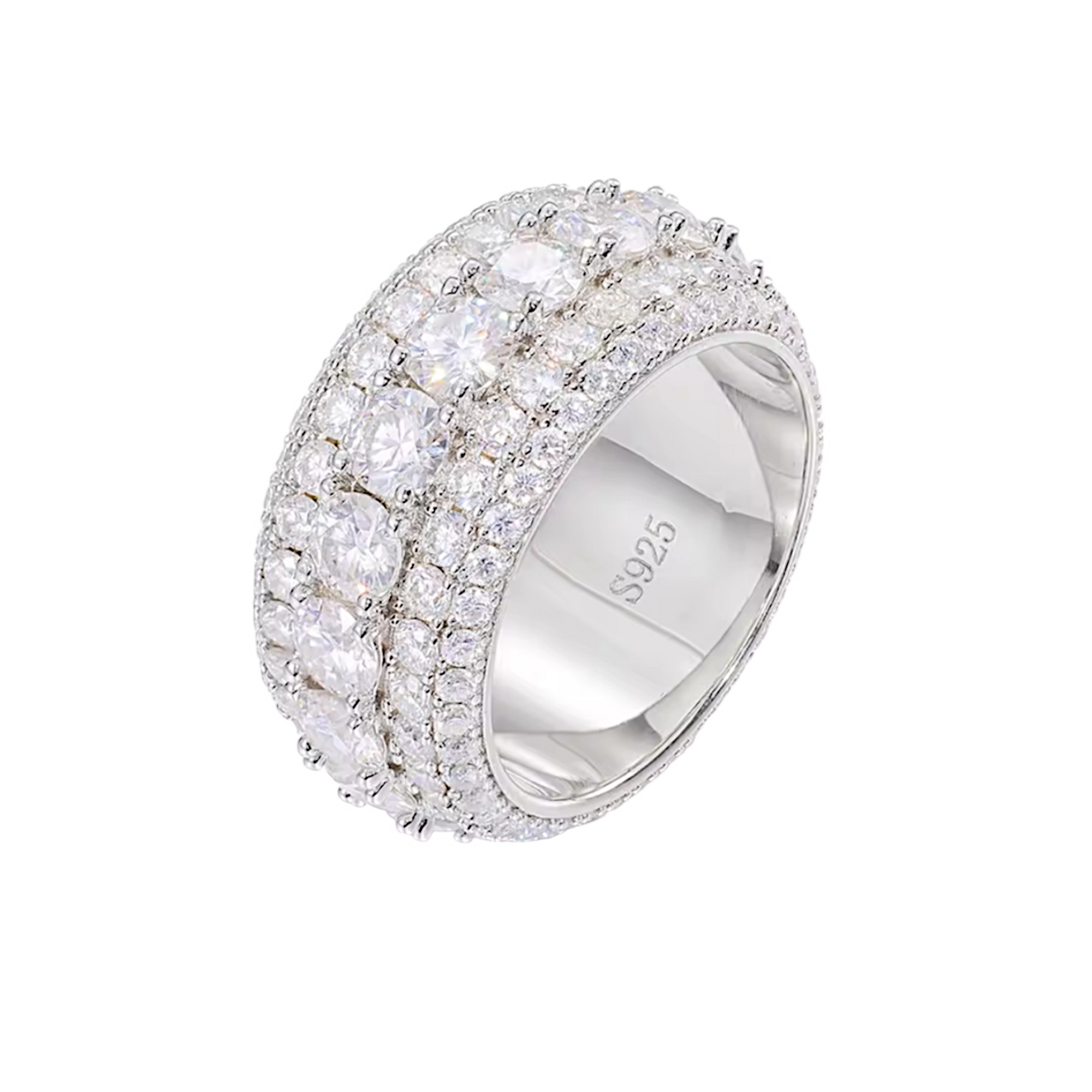 Gleam Full Moissanite Diamond Enernity Ring