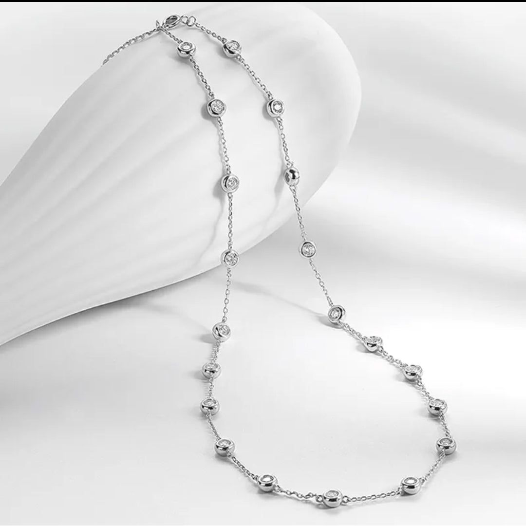 Vivian Bubble Moissanite Diamond Necklace