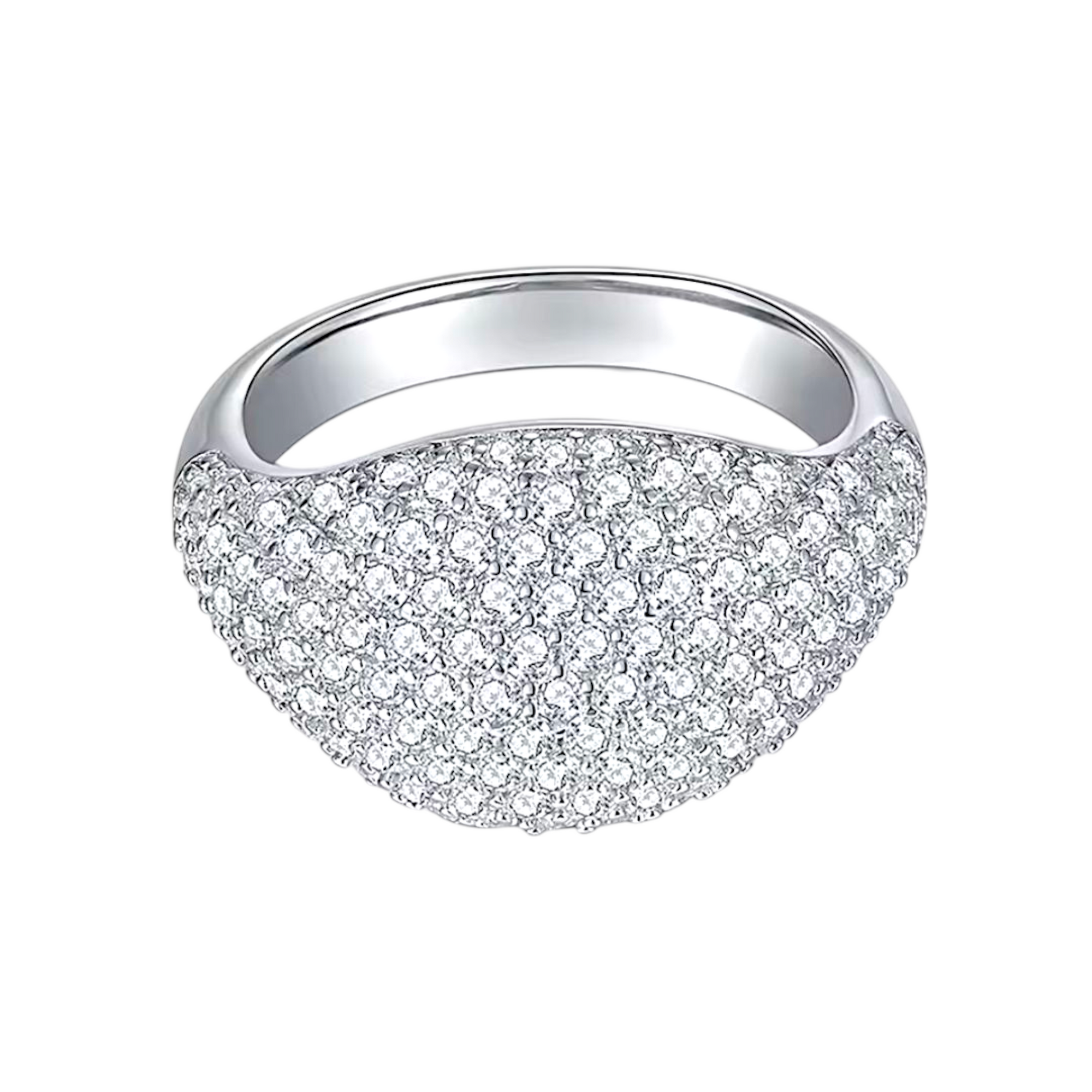 Royalle 18K Gold Plated Silver Full Moissanite Ring