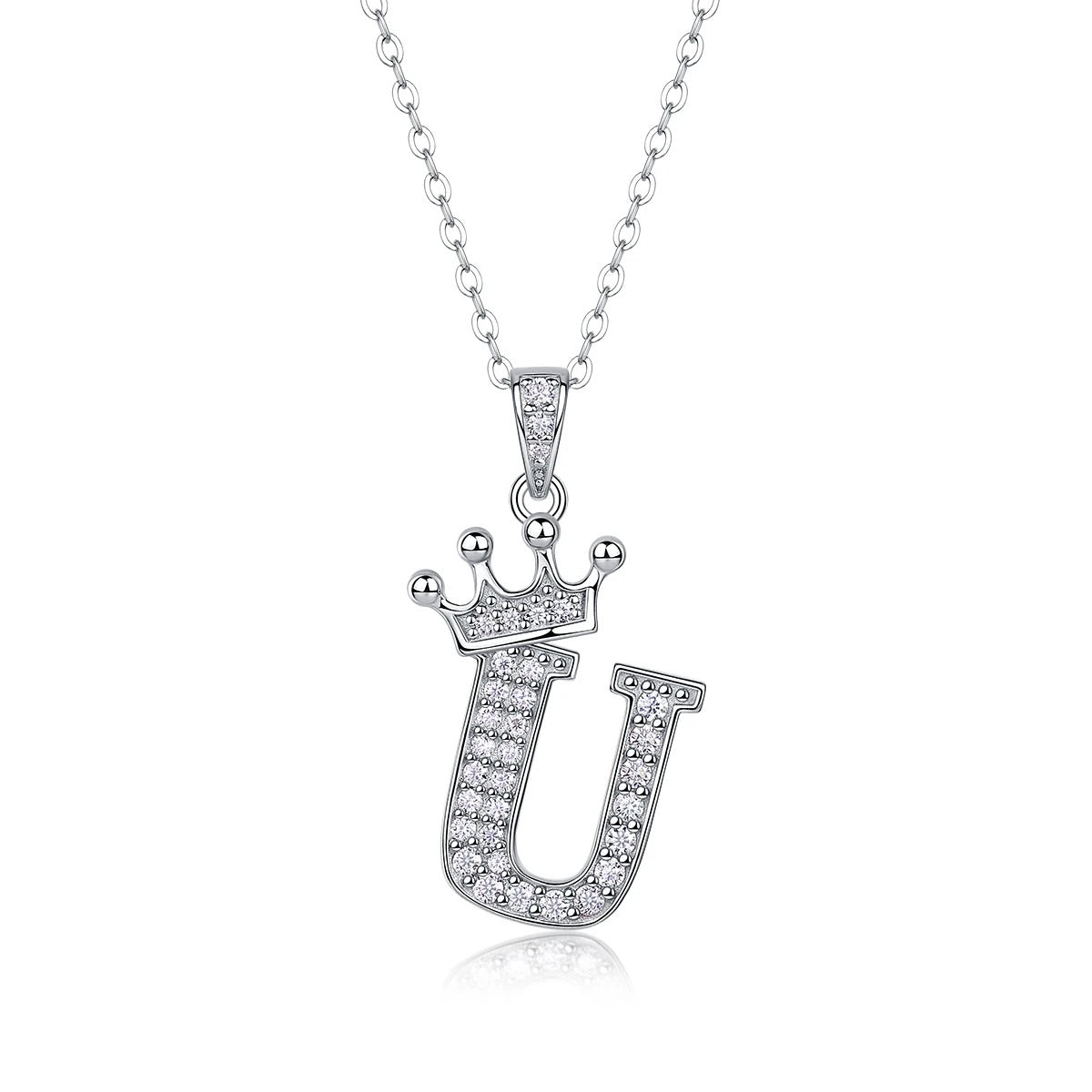 Nymara Moissanite Iced Name Letter Pendant Necklace