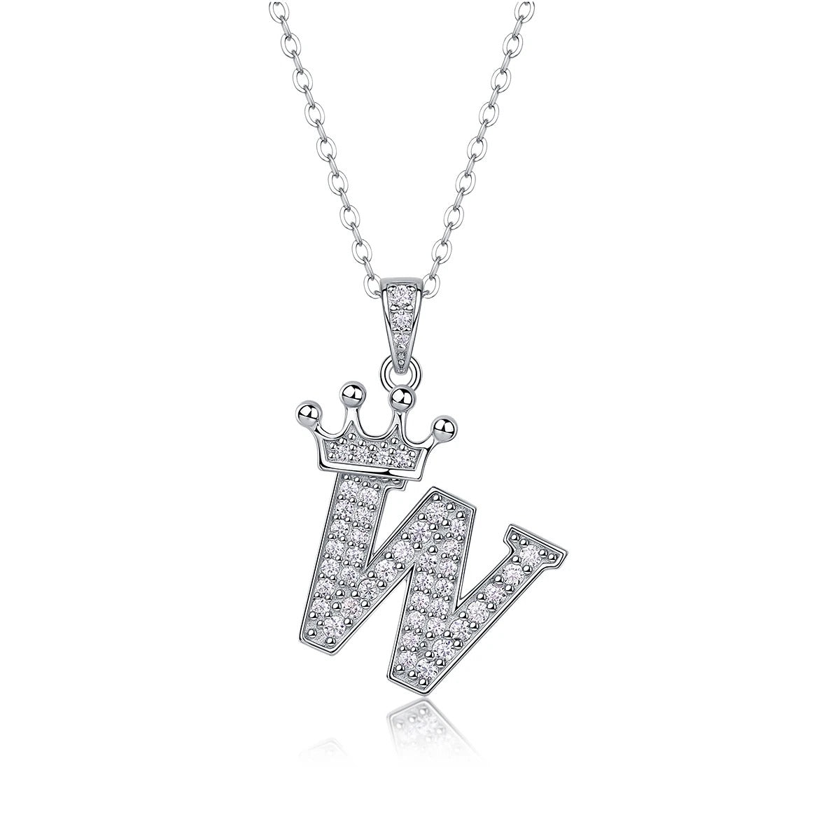 Nymara Moissanite Iced Name Letter Pendant Necklace