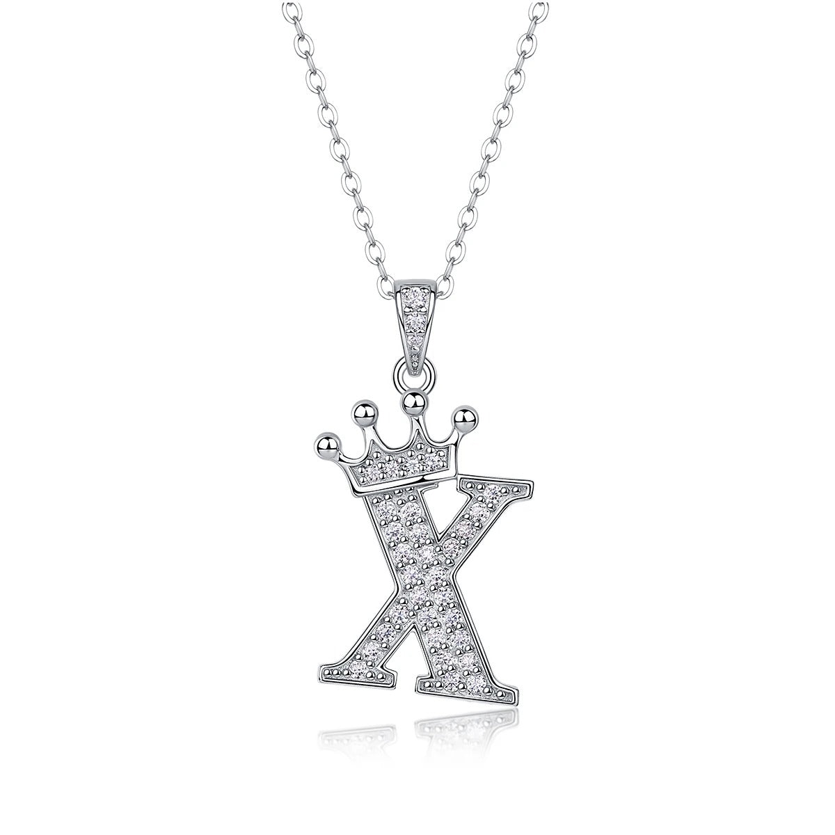 Nymara Moissanite Iced Name Letter Pendant Necklace