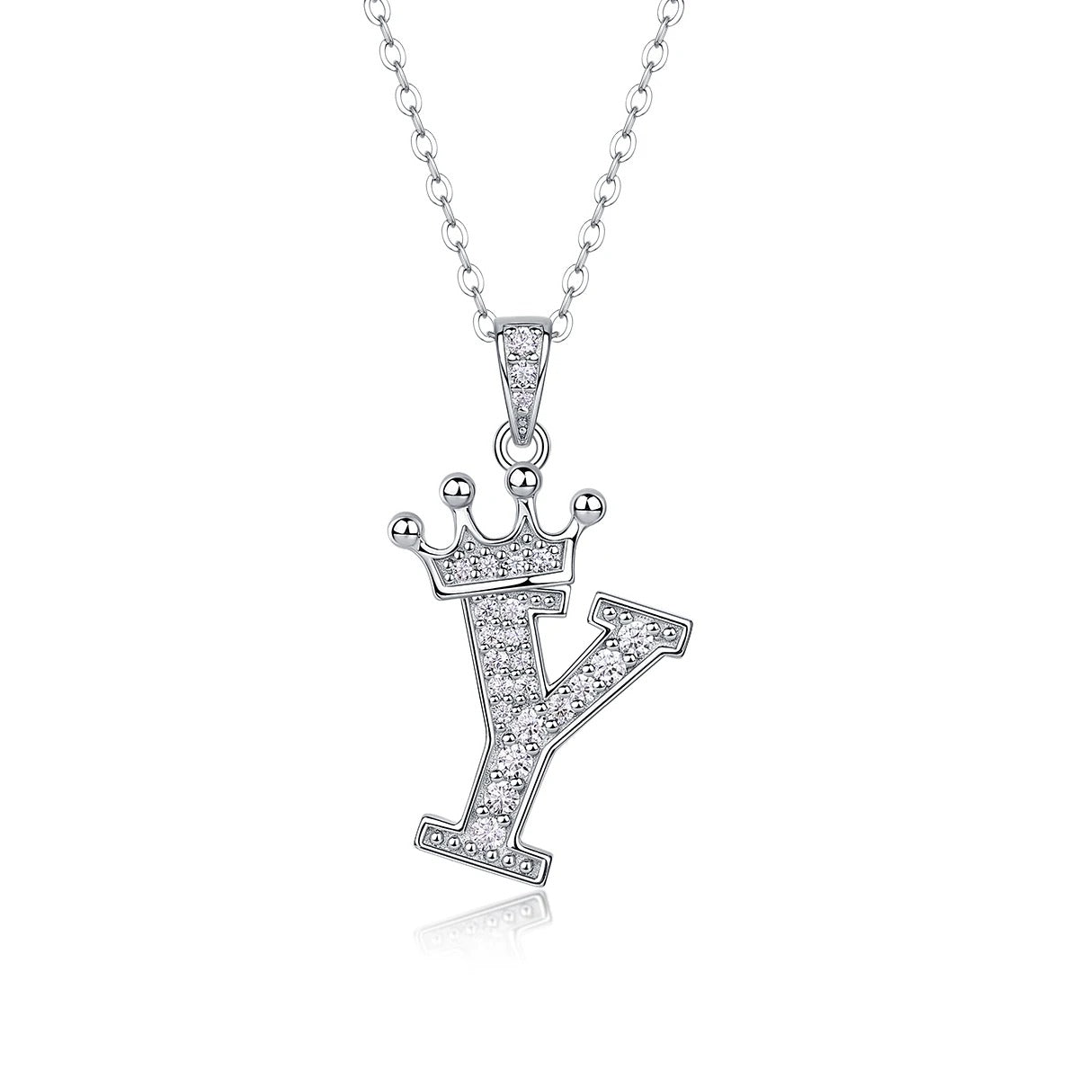 Nymara Moissanite Iced Name Letter Pendant Necklace
