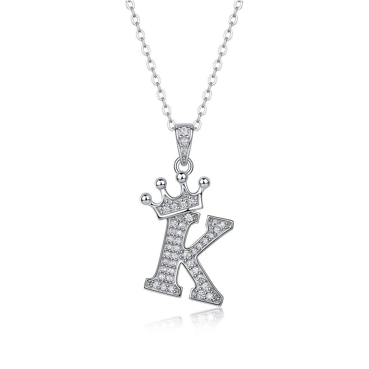 Nymara Moissanite Iced Name Letter Pendant Necklace