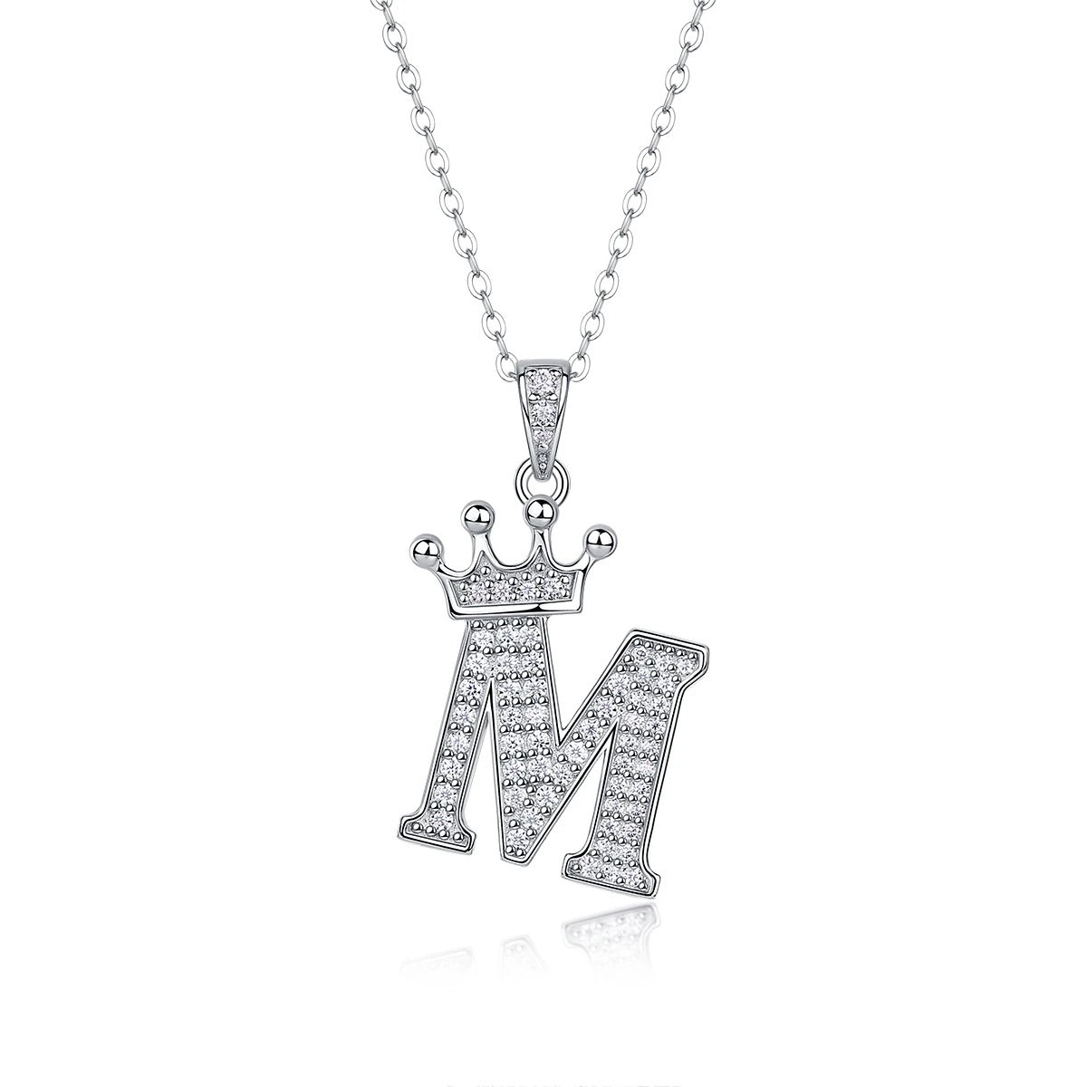 Nymara Moissanite Iced Name Letter Pendant Necklace