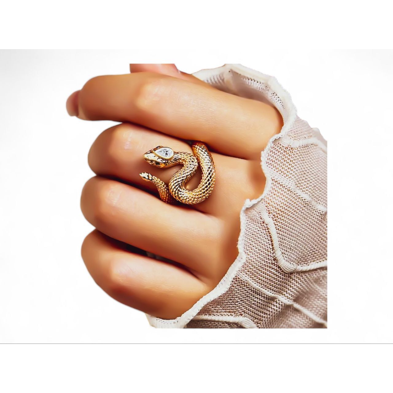Serpenta 14K Gold or 925 Silver Snake Ring