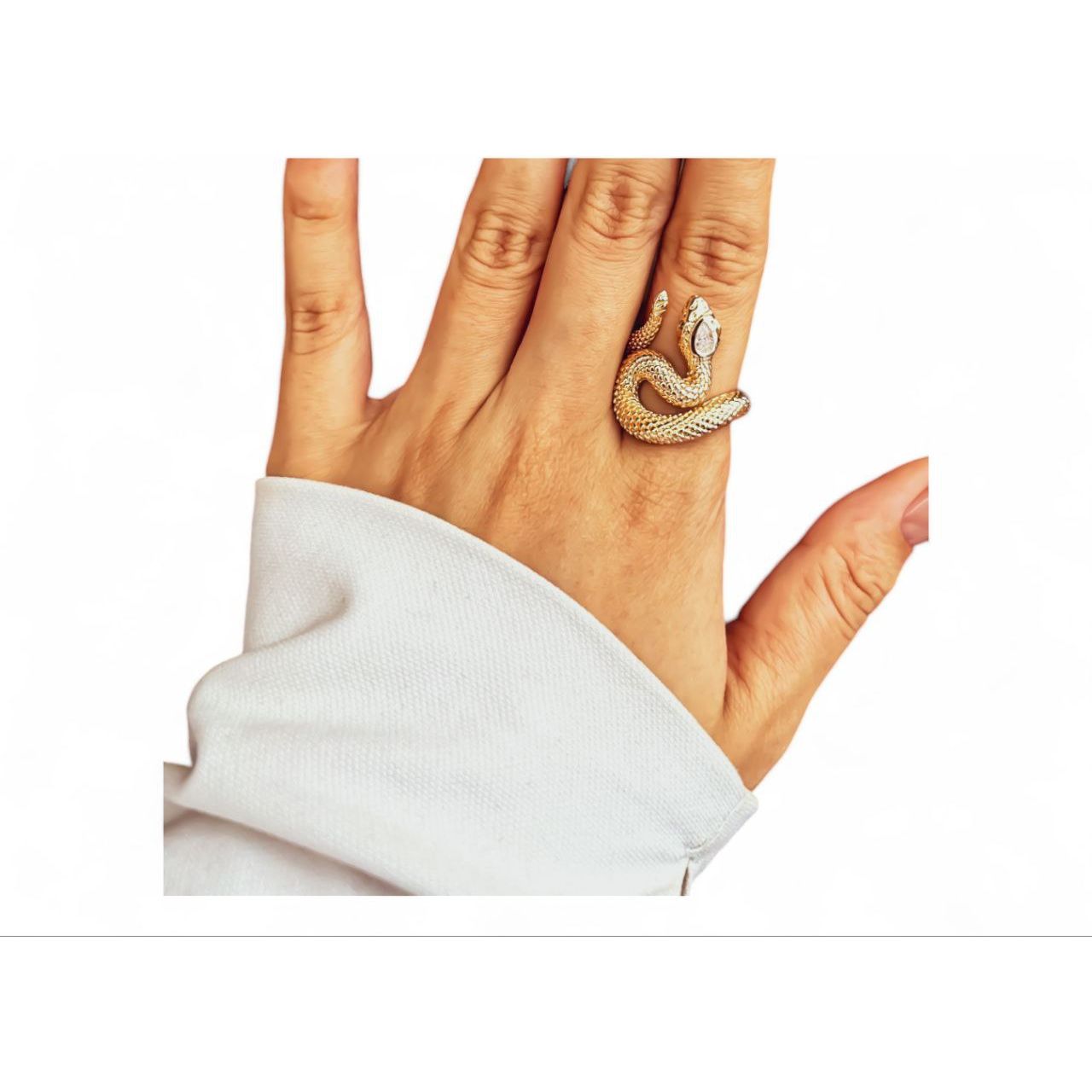 Serpenta 14K Gold or 925 Silver Snake Ring