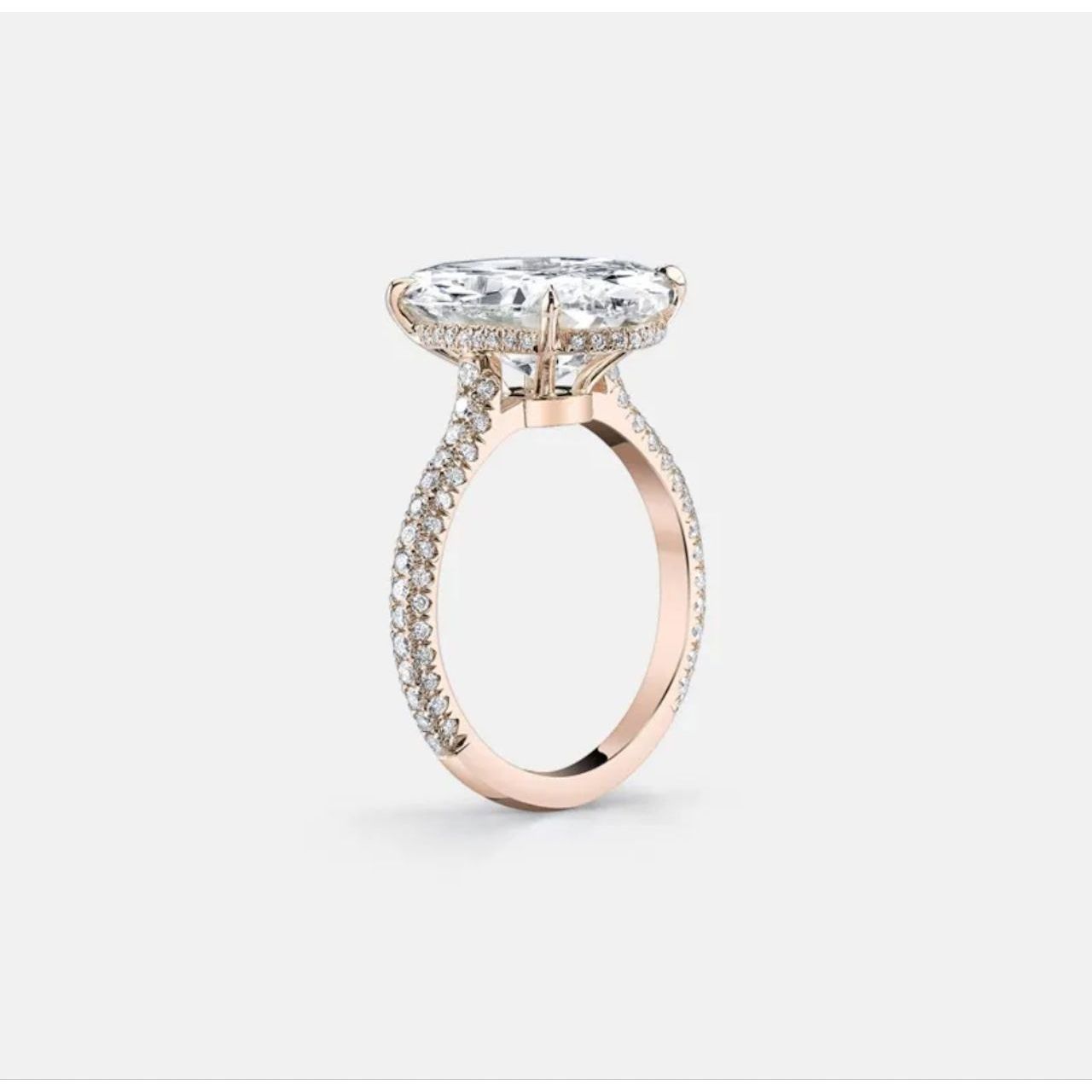 Monic Oval 8 Carat Moissanite Engagement Ring
