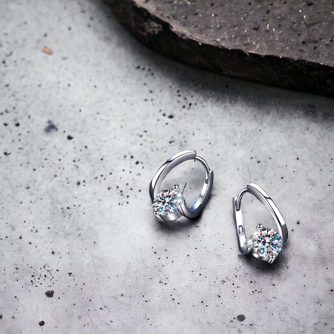 Valeria 1 Carat Moissanite Diamond Earrings