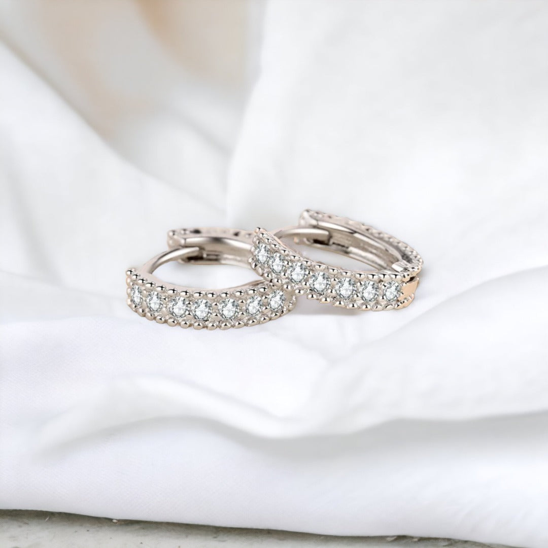 Luminous Orbit Moissanites Hoop Earrings