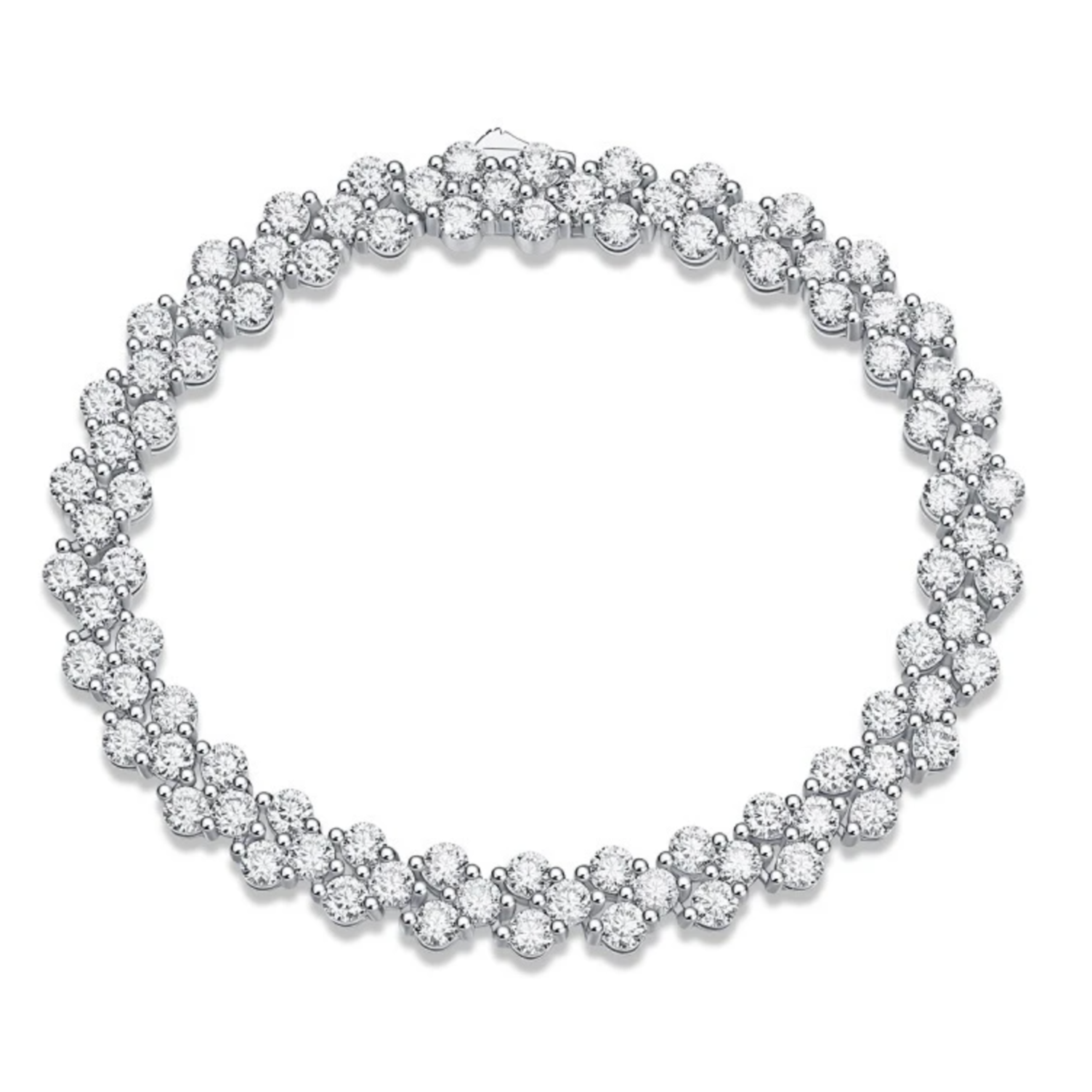 Serenity Tennis Moissanite Platinum Plated Bracelet