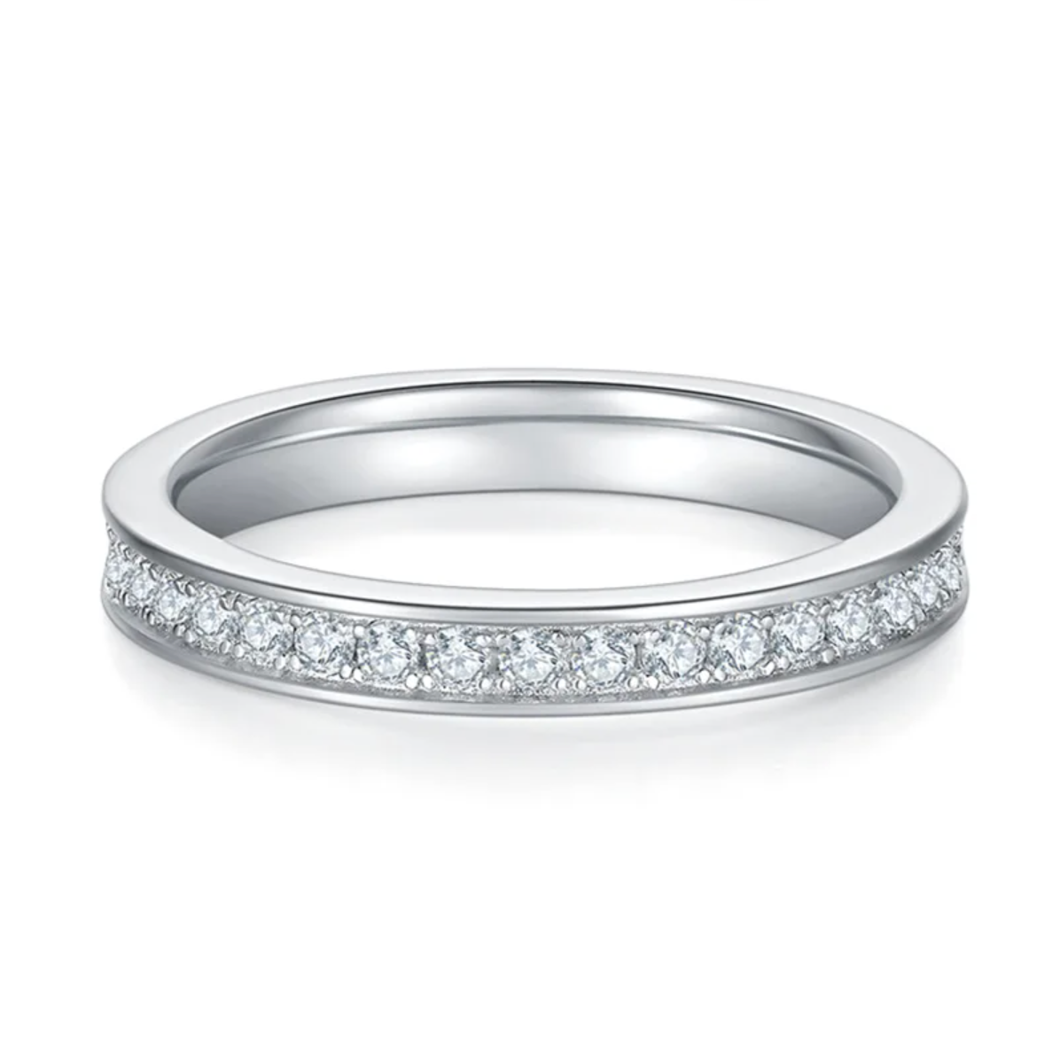 Euphoria Full Round Cut Moissanite Diamond Row Ring