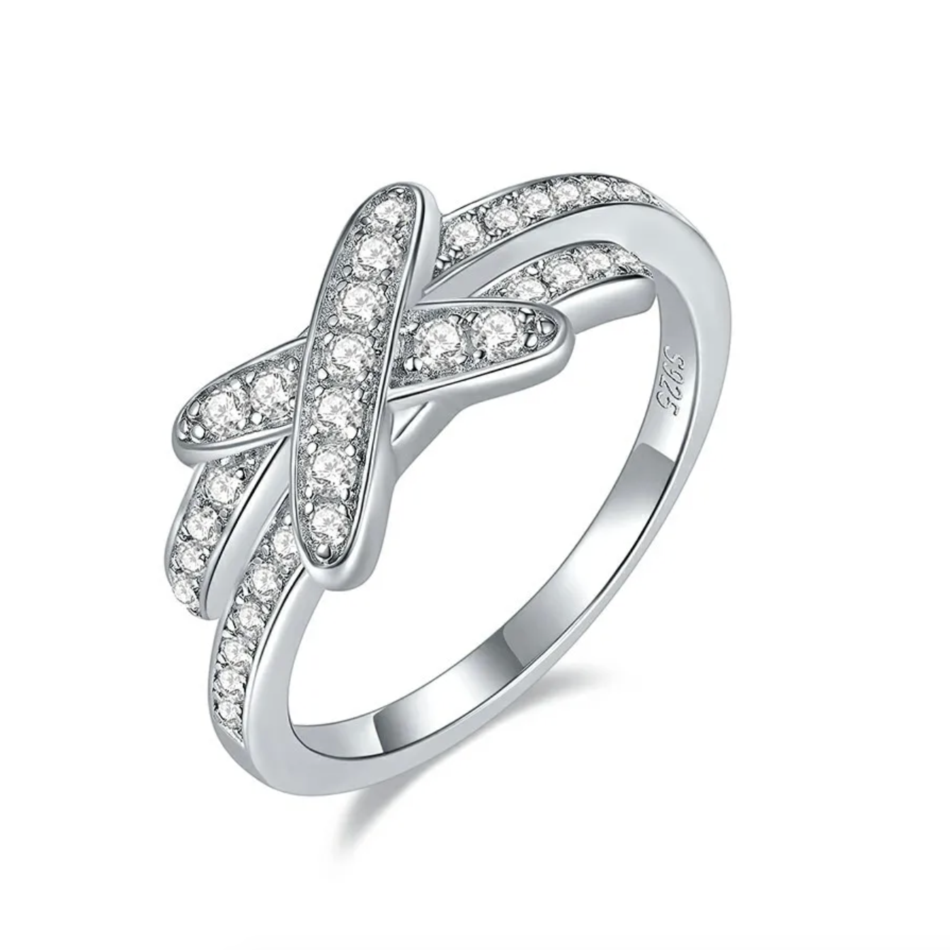 Sacred Symbol Cross Shape Moissanite Diamond Ring