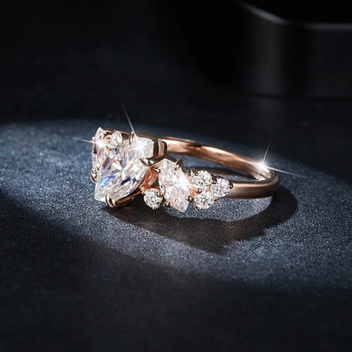 Lyric Marquise Cut Moissanite Ring