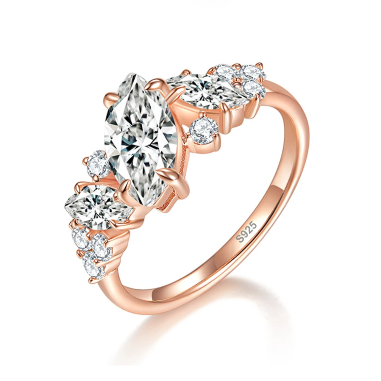 Lyric Marquise Cut Moissanite Ring