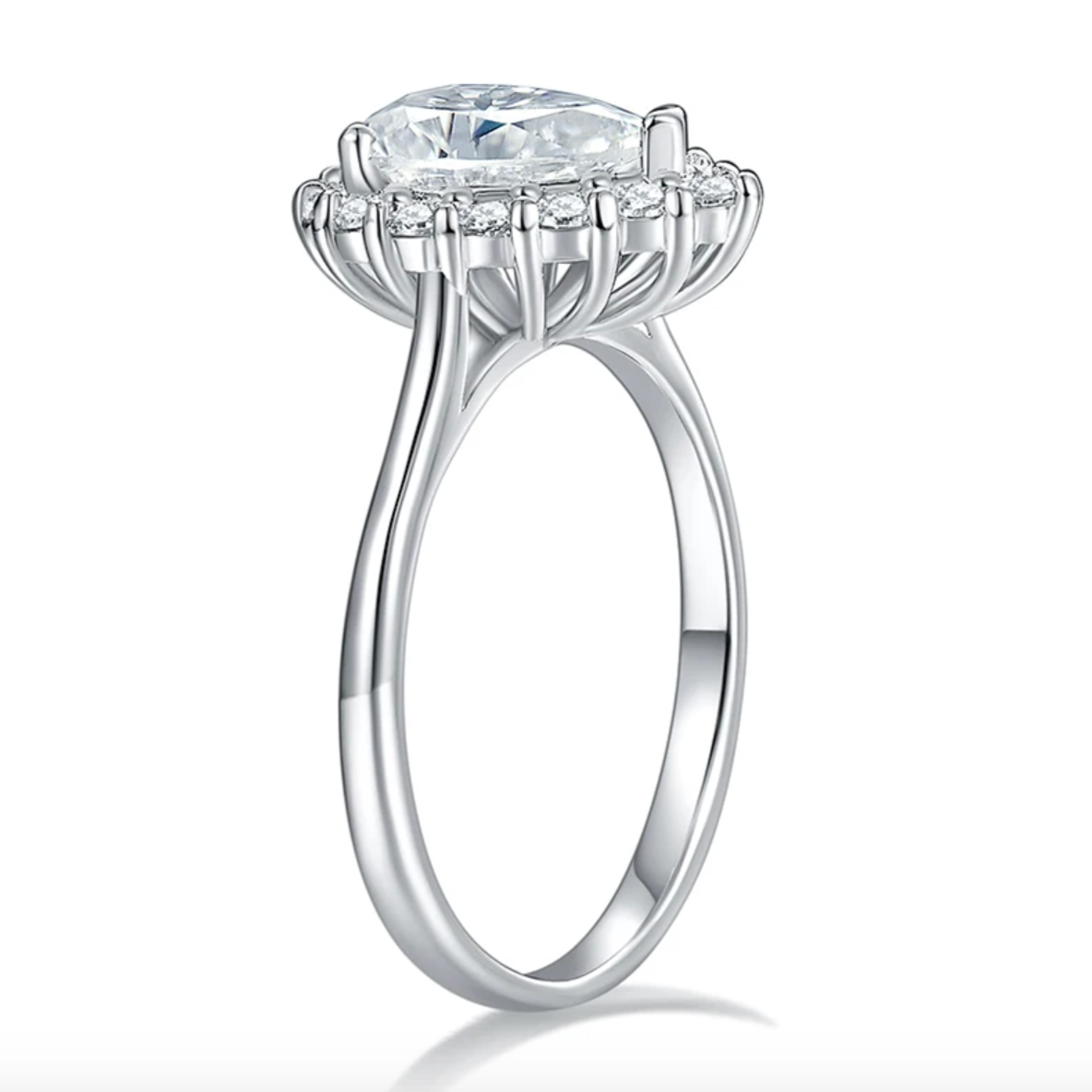 Meridian 1.5 Carat Water Drop Cut Moissanite Ring