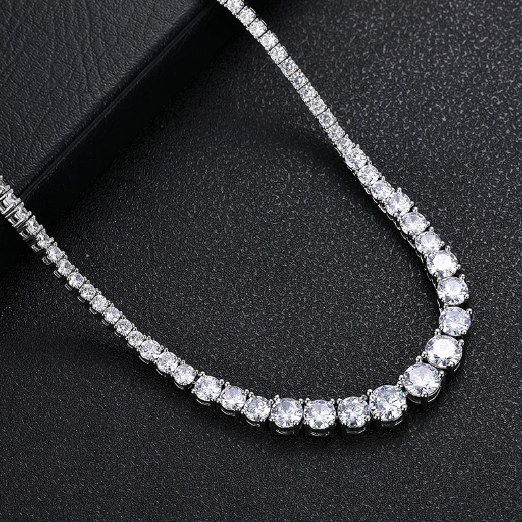 Regalia Moissanite 18K Gold Plated Silver Tennis Chain