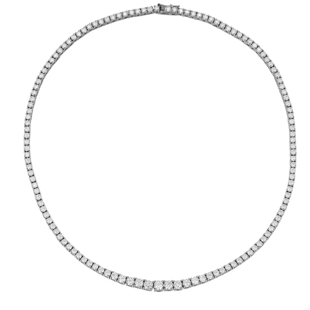 Regalia Moissanite 18K Gold Plated Silver Tennis Chain