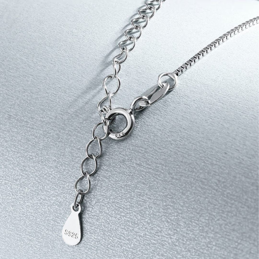 Celestial Full Moissanite Diamond Silver Chain Necklace