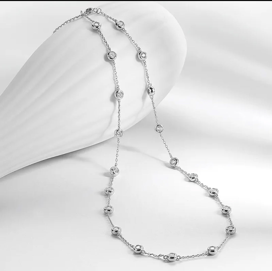 Vivian Bubble Moissanite Diamond Necklace