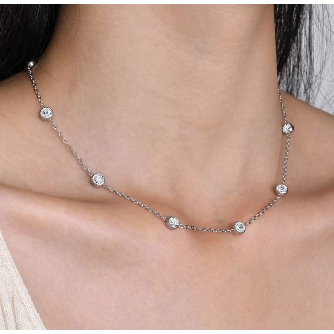 Vivian Bubble Moissanite Diamond Necklace