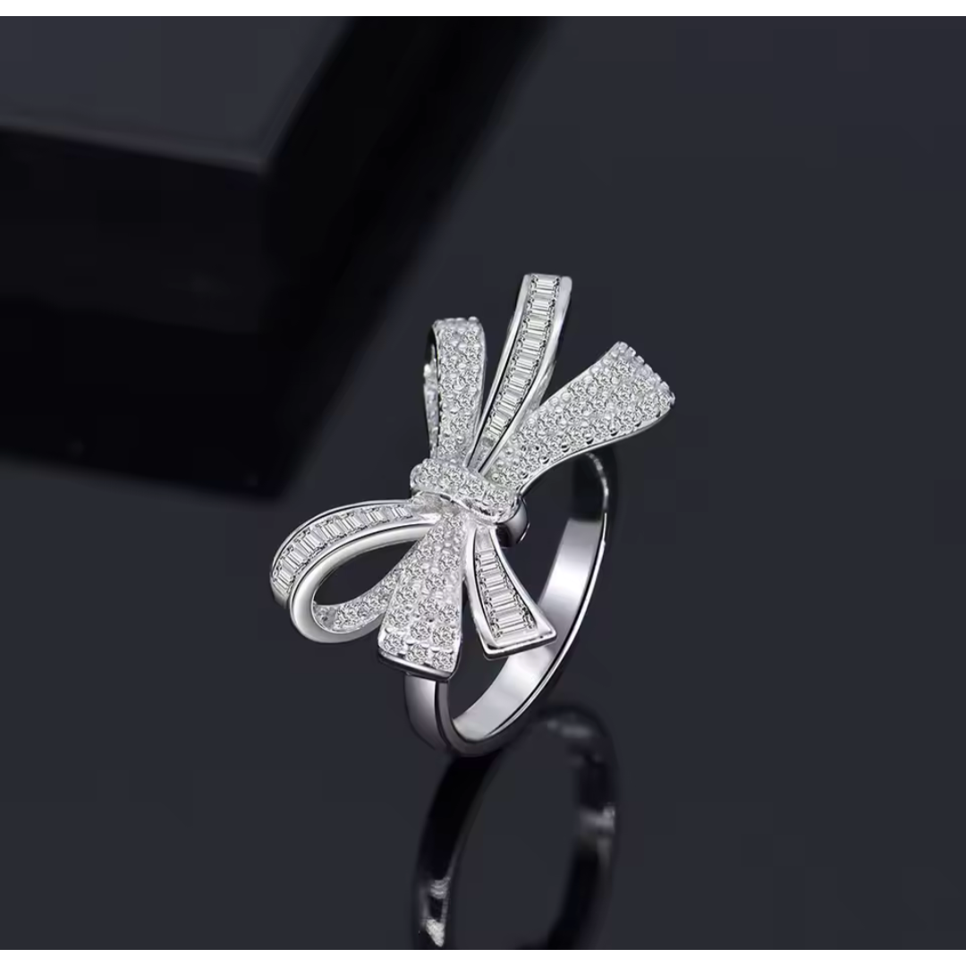 Tildy Bow Knot Moissanite Gold Plated Ring