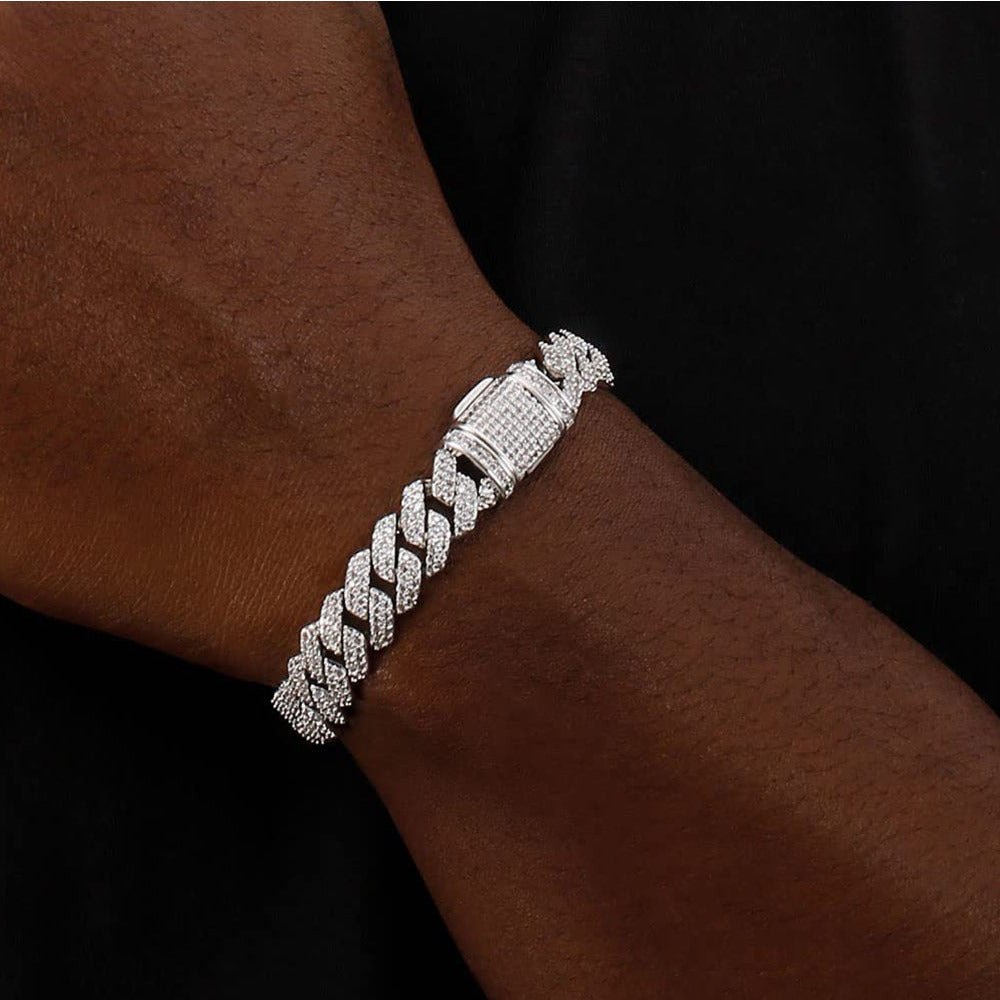 Cuban Hip Hop Moissanite Bracelet for Men - VANITYDIAMONDS