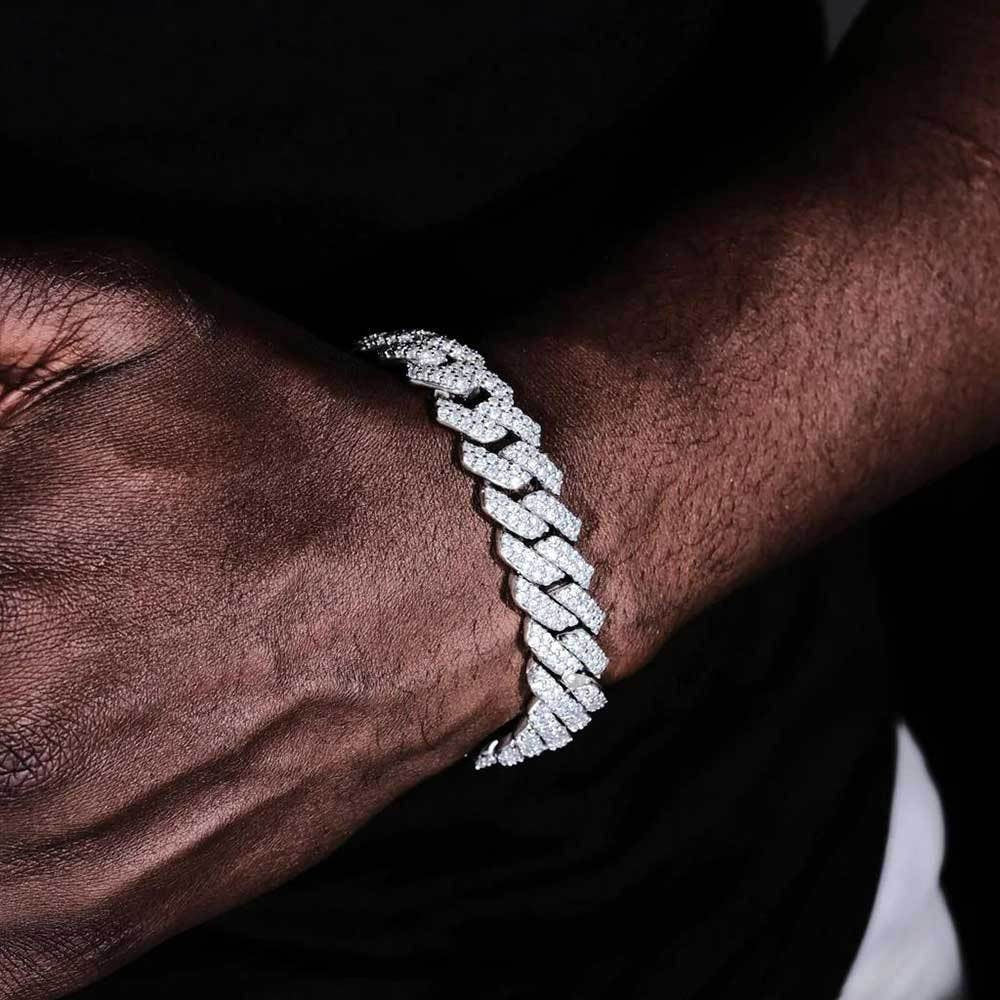 Cuban Hip Hop Moissanite Bracelet for Men - VANITYDIAMONDS