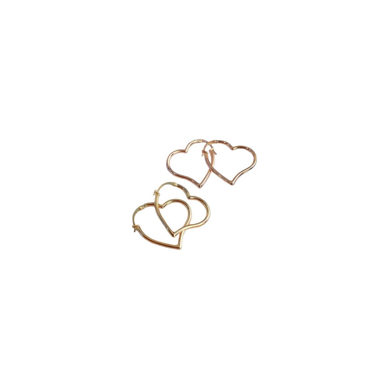 Aurora 18k Gold Heart Shape Hoop Fashion Earrings