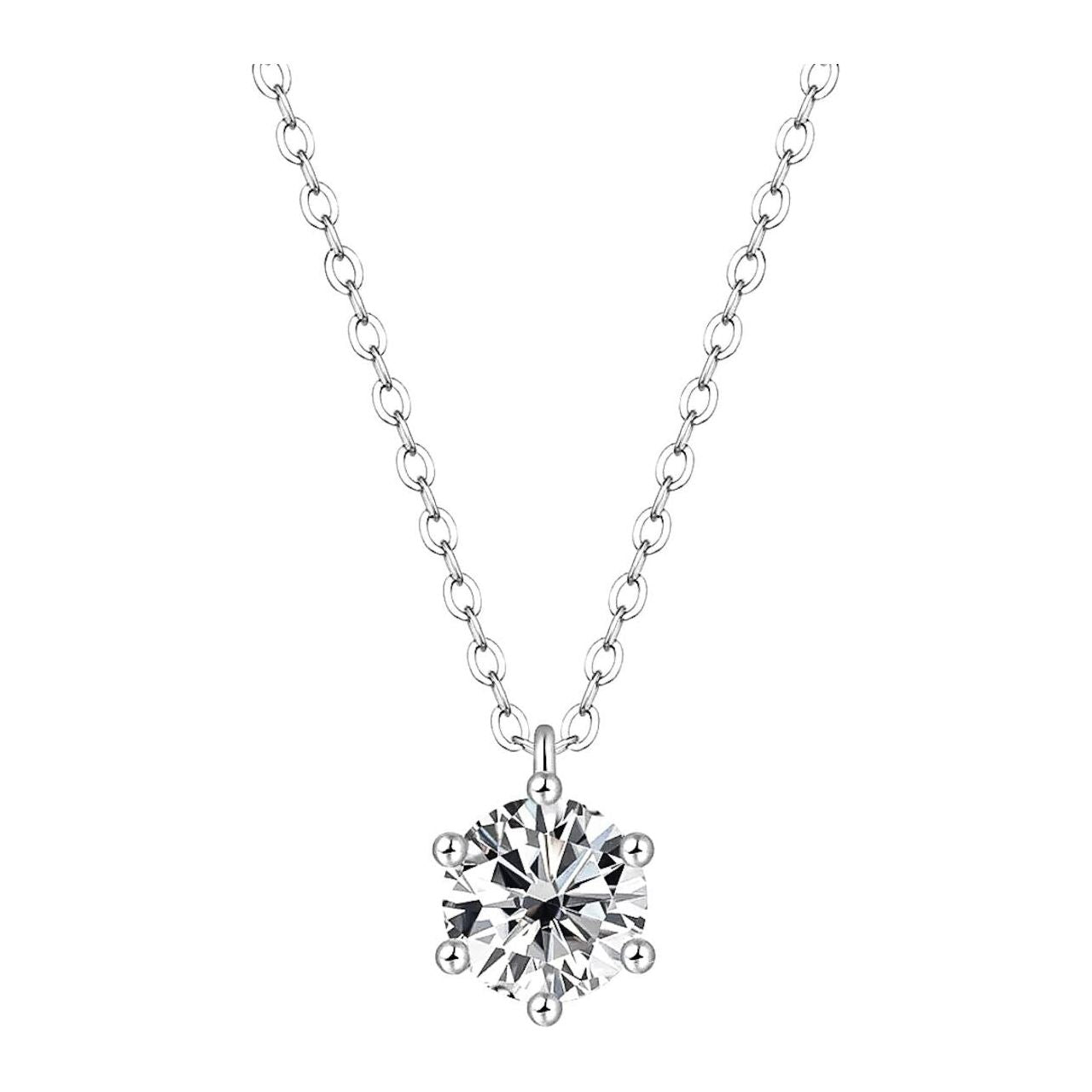 Stardust Moissanite Solitare Necklace Pendant