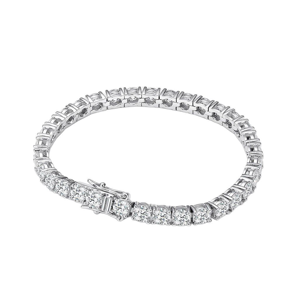 Eclat Sterling Silver Moissanite Tennis Bracelet