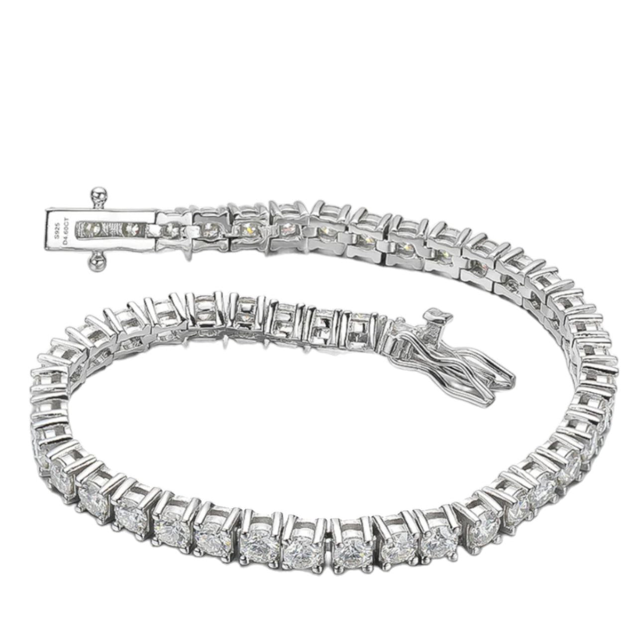 Eclat Sterling Silver Moissanite Tennis Bracelet