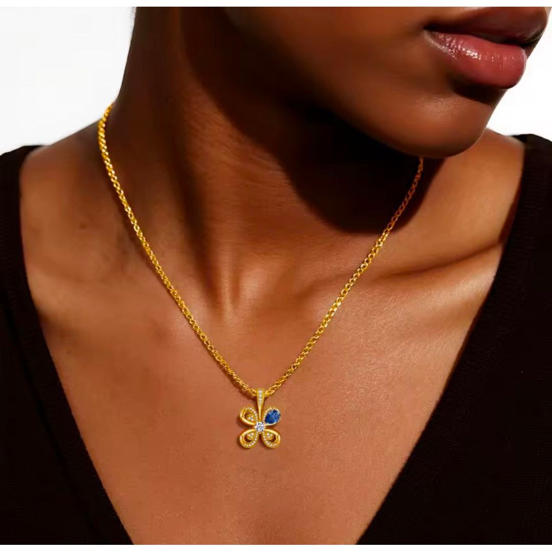 Lucky Four-Leaf Clover Moissanite Necklace