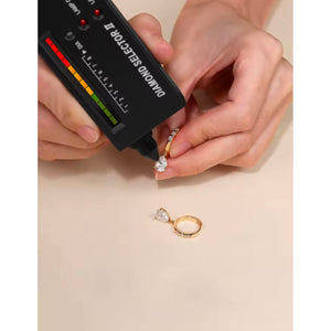 moissanite earrings being tested