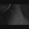 2 Carat GRA certified pear cut moissanite necklace, D VVS1 clarity stone, 7×10mm pendant in sterling silver with 18K gold plating